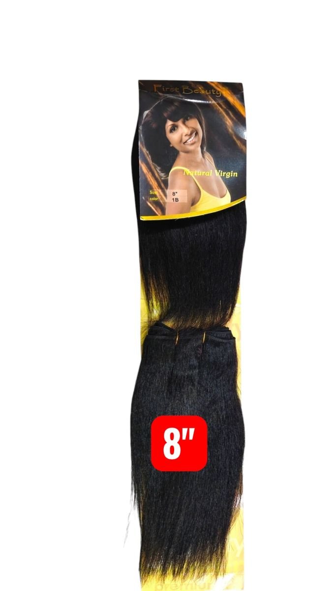FIRST BEAUTY YAKI  HUMAN HAIR 8"