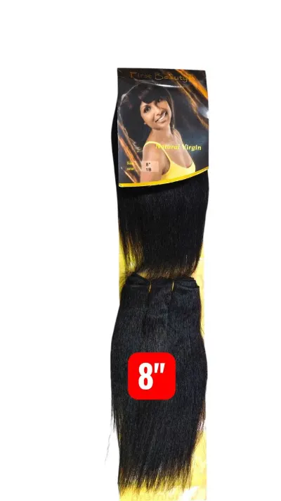 FIRST BEAUTY YAKI  HUMAN HAIR 8"